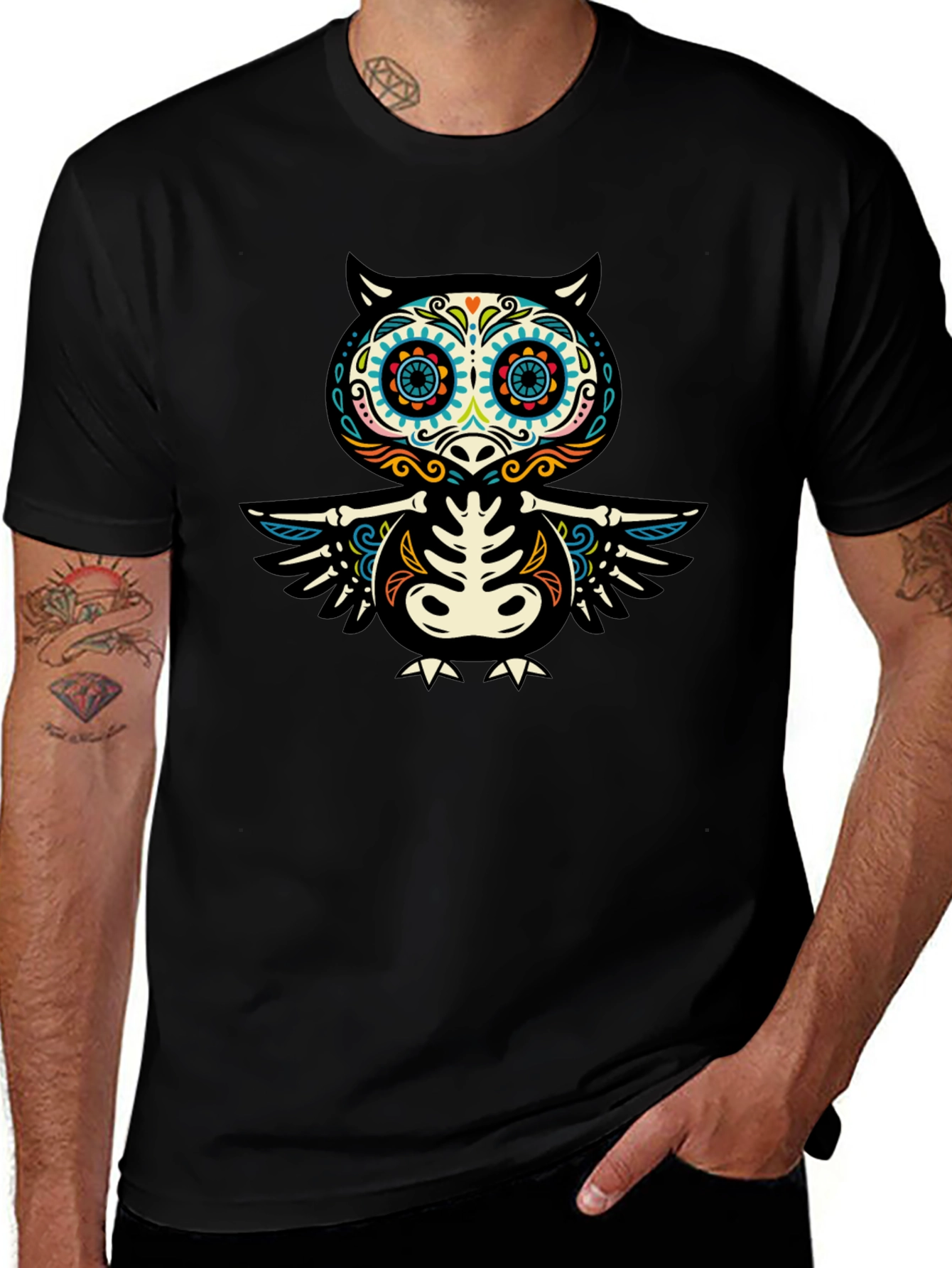 Day of the Dead Owl T-Shirt