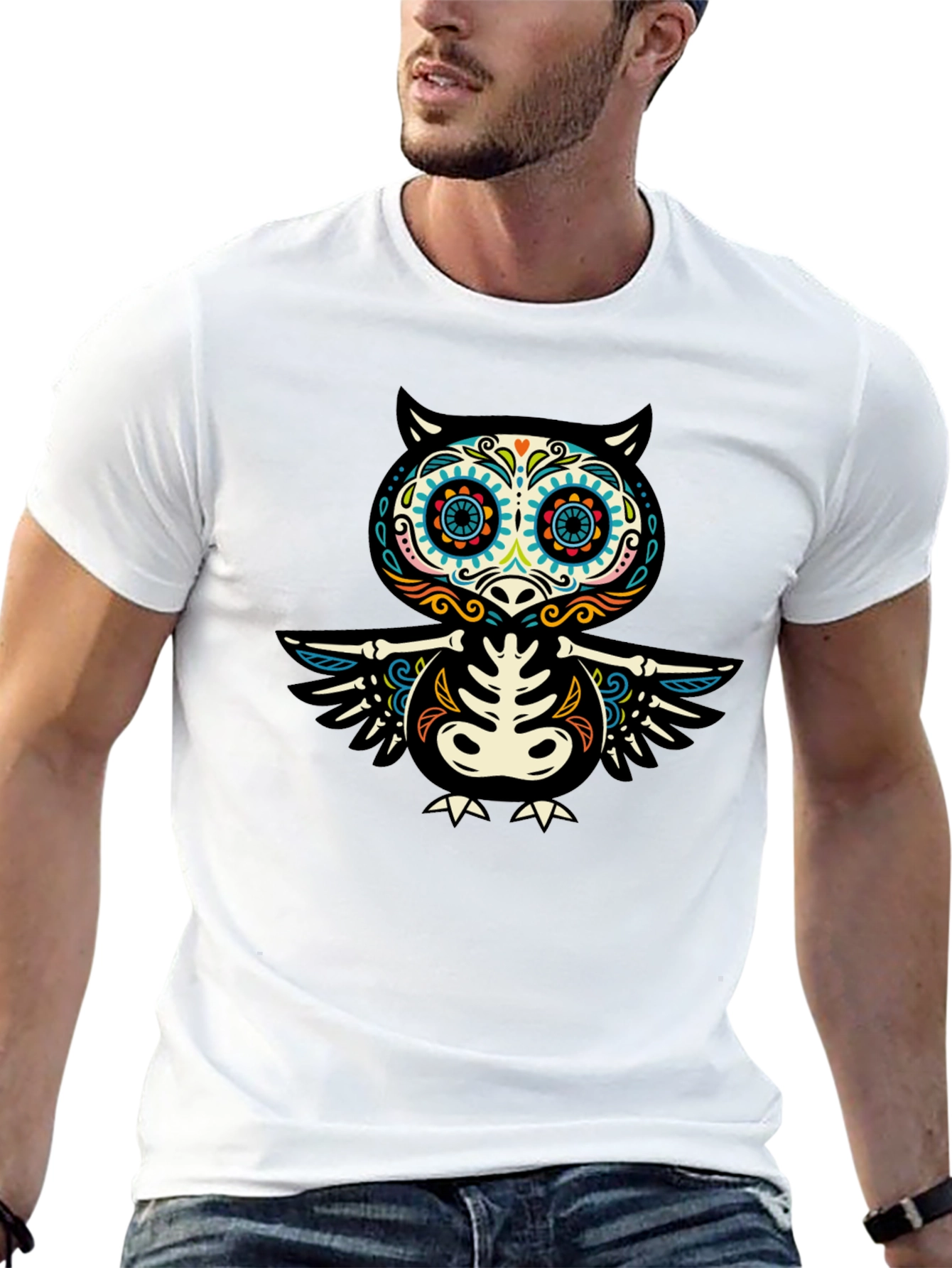 Day of the Dead Owl T-Shirt