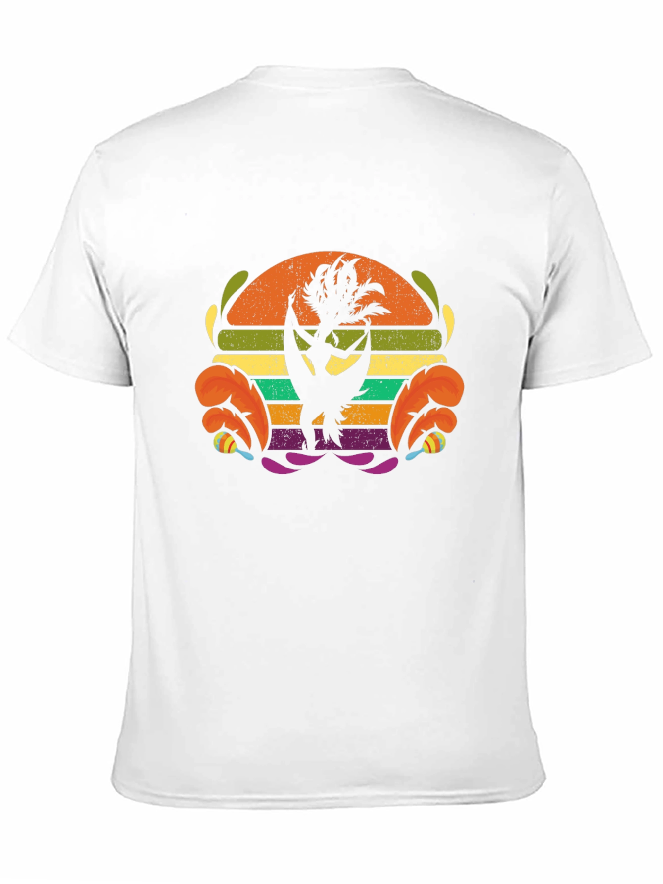 Retro Hula Dancer Graphic Tee - Black
