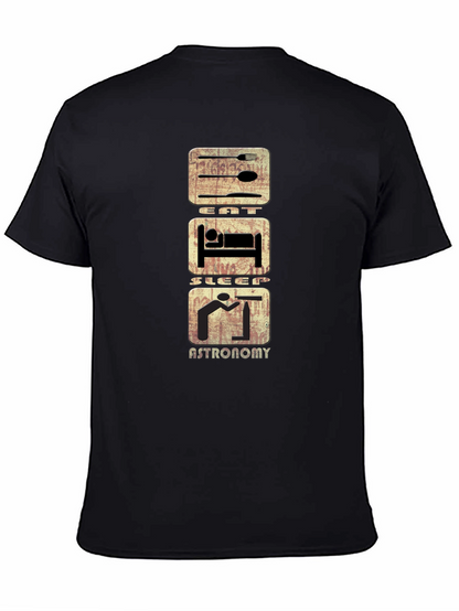Eat Sleep Astronomy T-Shirt - Black Cotton Tee