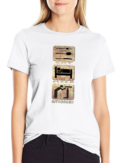 Eat Sleep Astronomy T-Shirt - Black Cotton Tee