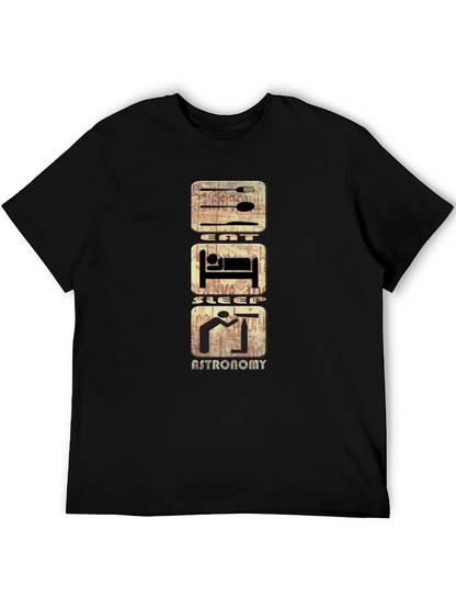 Eat Sleep Astronomy T-Shirt - Black Cotton Tee