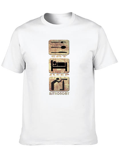 Eat Sleep Astronomy T-Shirt - Black Cotton Tee