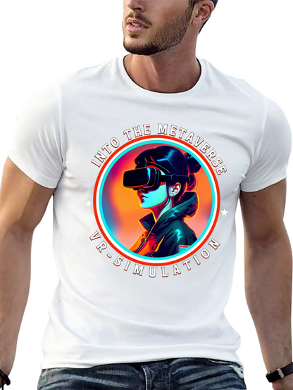Metaverse VR Simulation Black T-Shirt