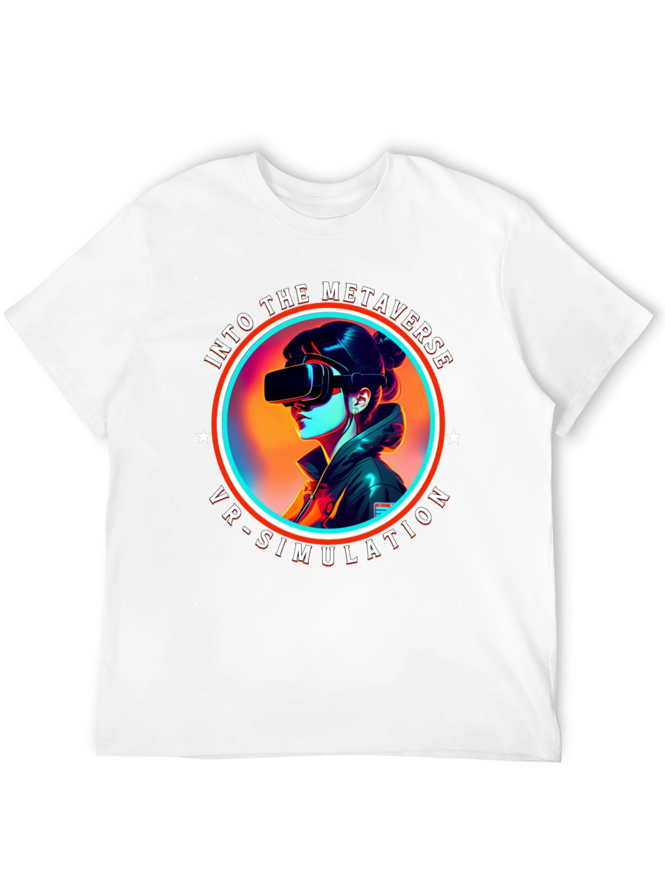 Metaverse VR Simulation Black T-Shirt