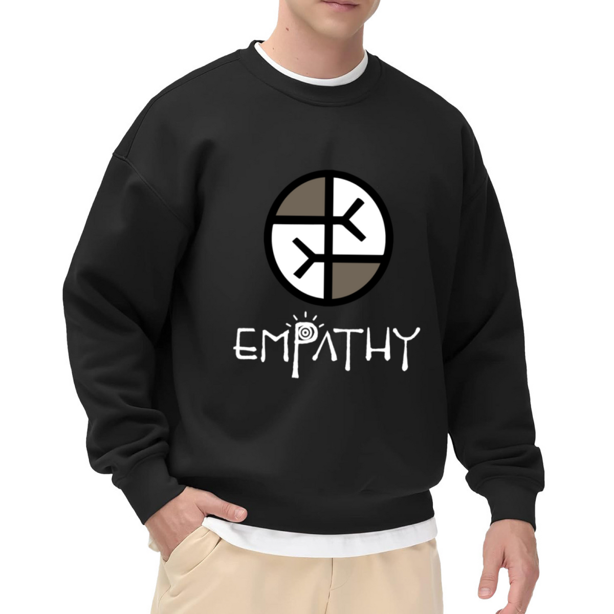Empathy Symbol Crewneck Sweatshirt - Kindness Compassion Mental Health Pullover