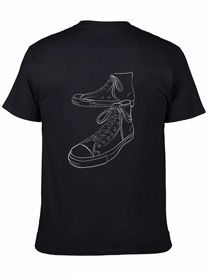 Cool Graphic Tee - Shoe Art Black T-Shirt