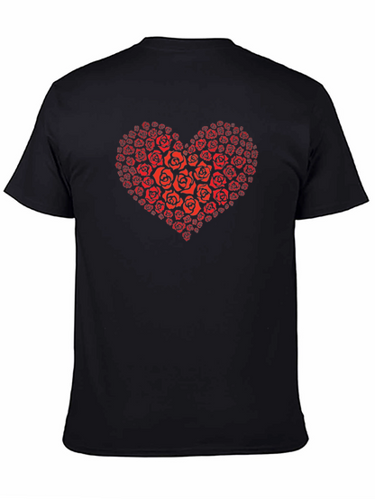Heart of Roses Graphic T-Shirt - Black