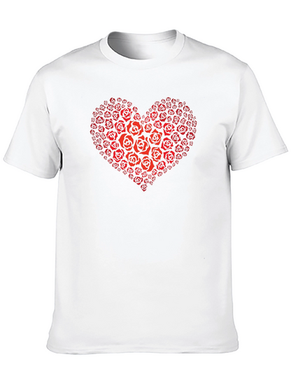 Heart of Roses Graphic T-Shirt - Black