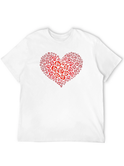 Heart of Roses Graphic T-Shirt - Black