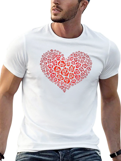 Heart of Roses Graphic T-Shirt - Black