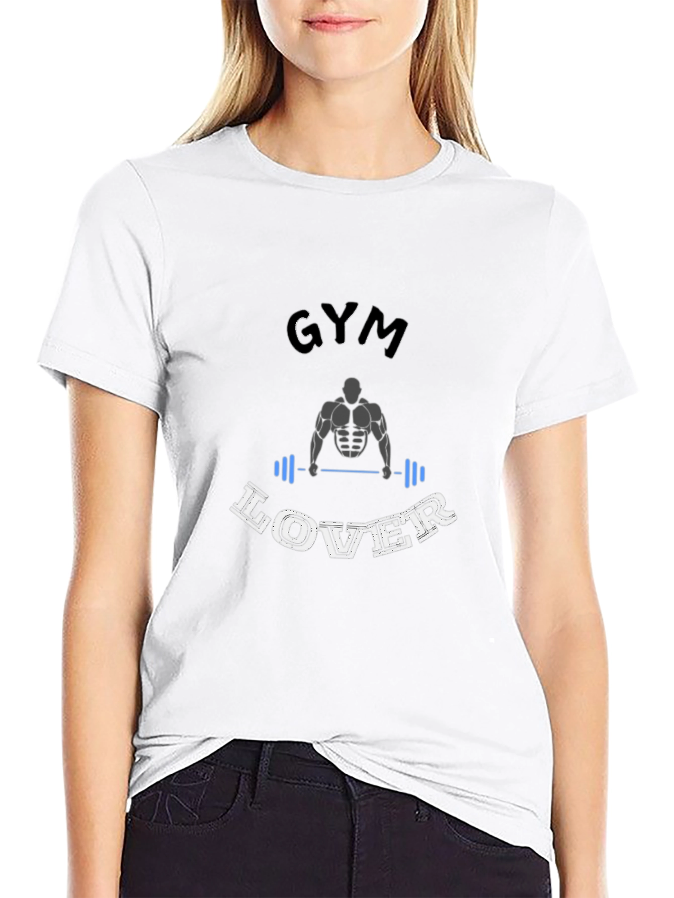 Gym Lover Black Graphic T-Shirt