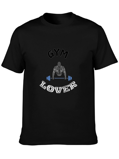Gym Lover Black Graphic T-Shirt