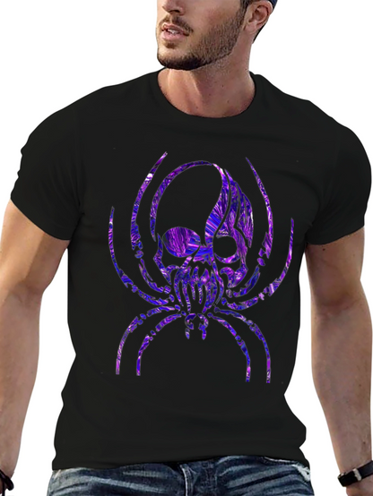 Skull Spider Graphic Tee - Black