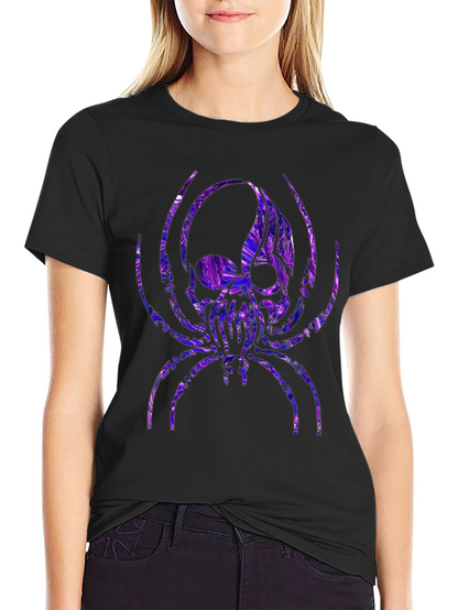 Skull Spider Graphic Tee - Black