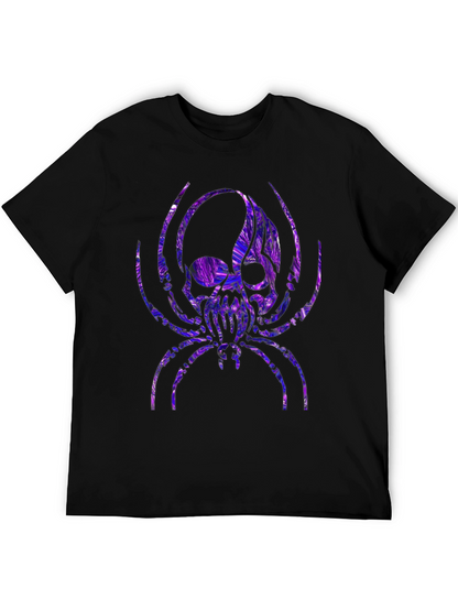 Skull Spider Graphic Tee - Black