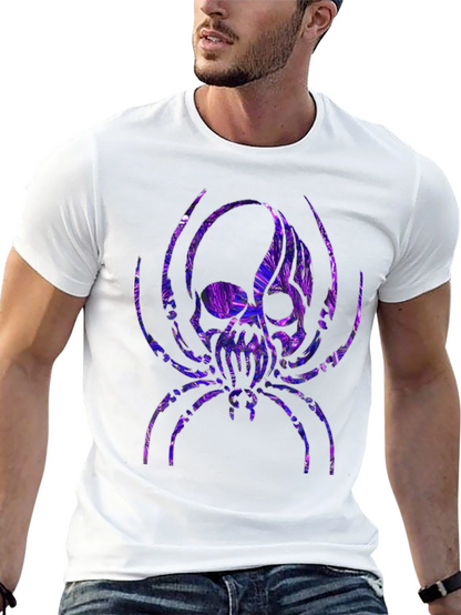 Skull Spider Graphic Tee - Black