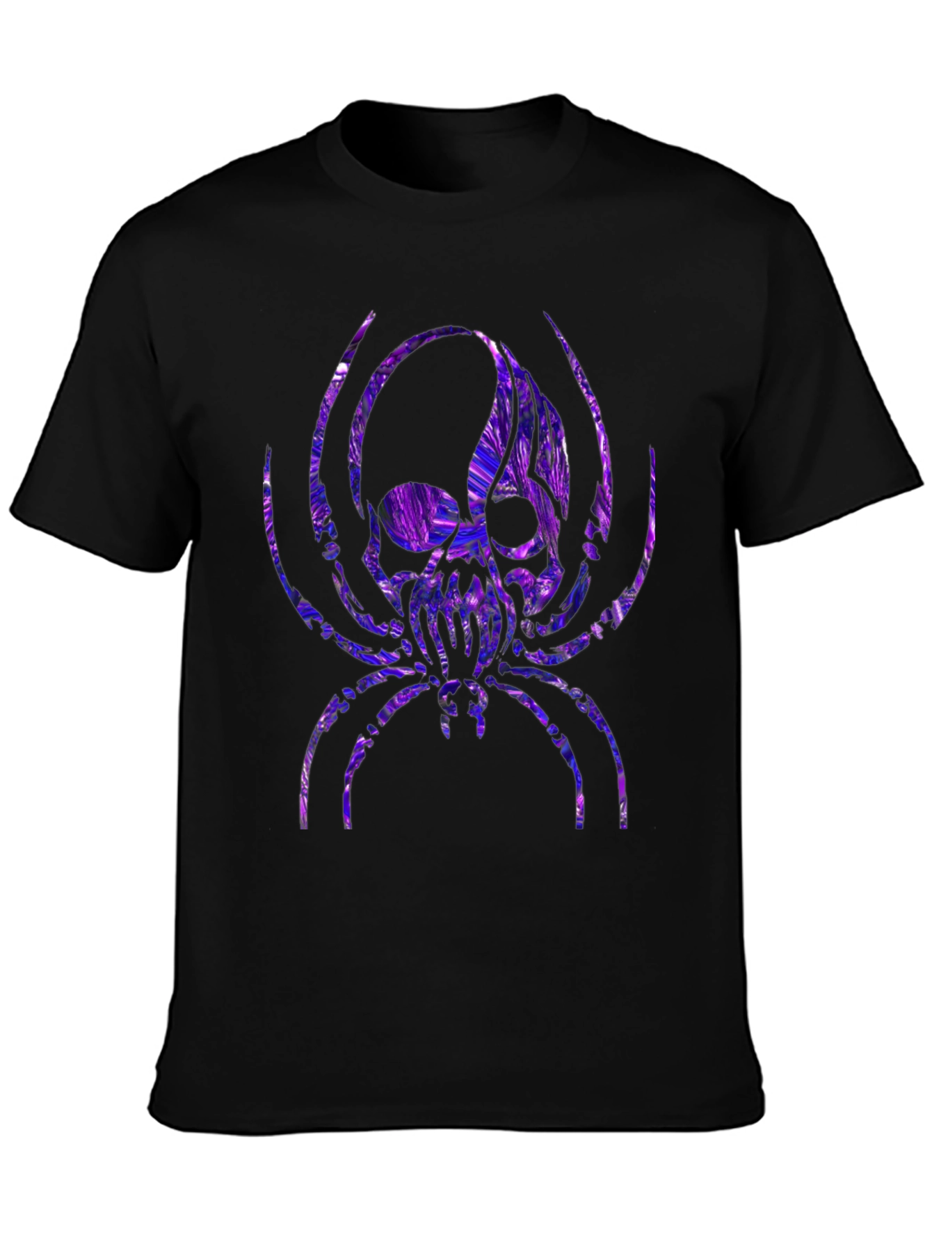 Skull Spider Graphic Tee - Black