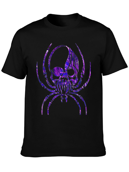 Skull Spider Graphic Tee - Black