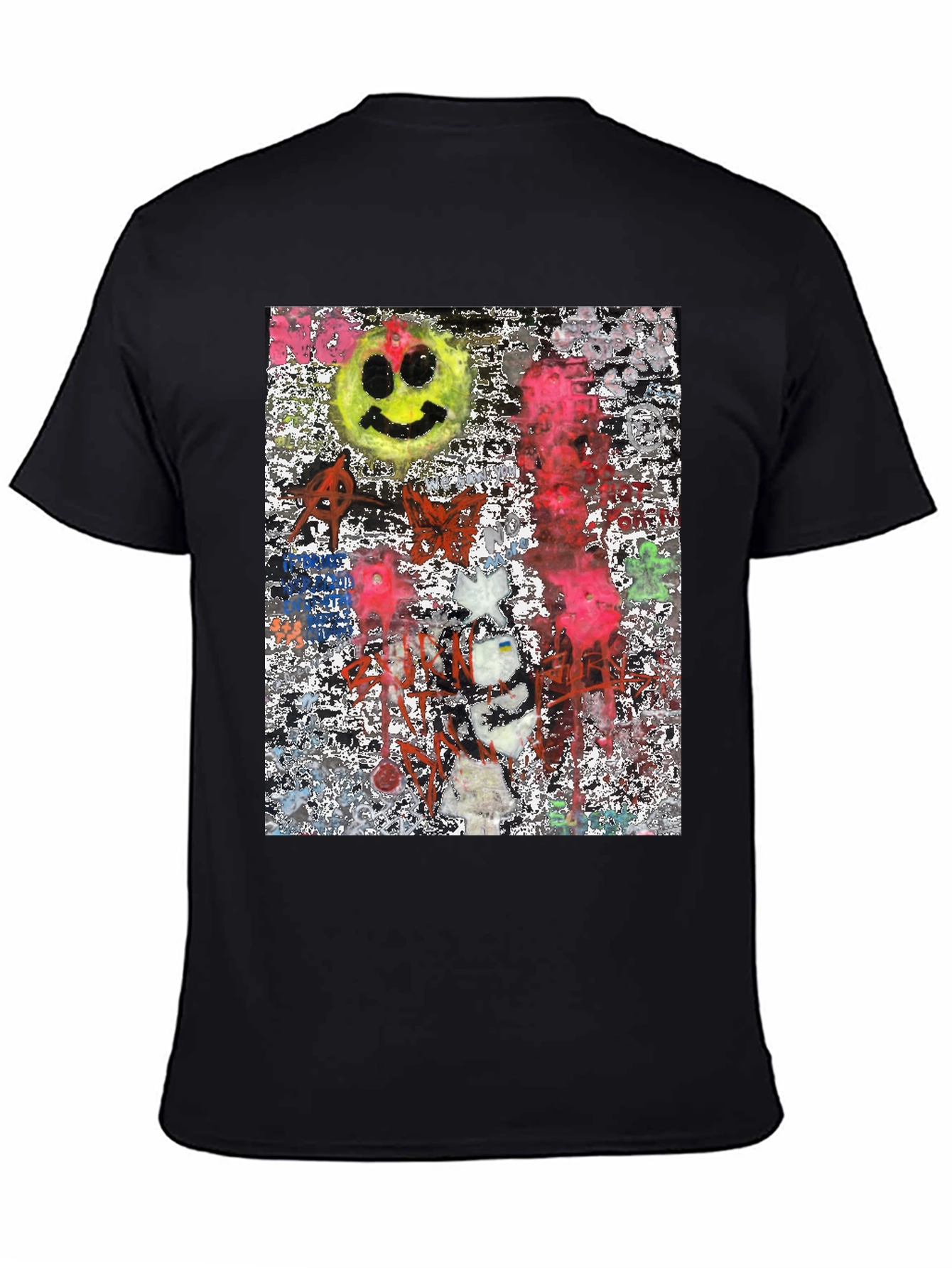 Edgy Graphic Print Crew Neck T-Shirt