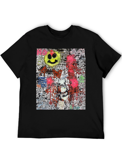 Edgy Graphic Print Crew Neck T-Shirt
