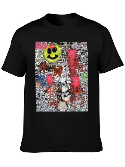 Edgy Graphic Print Crew Neck T-Shirt