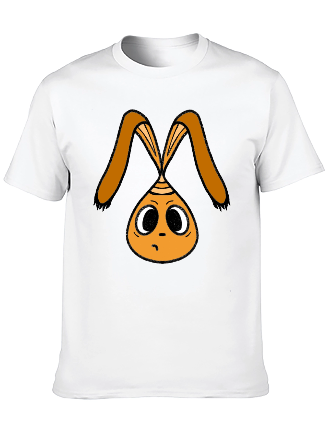 Cartoon Bunny Graphic Black T-Shirt