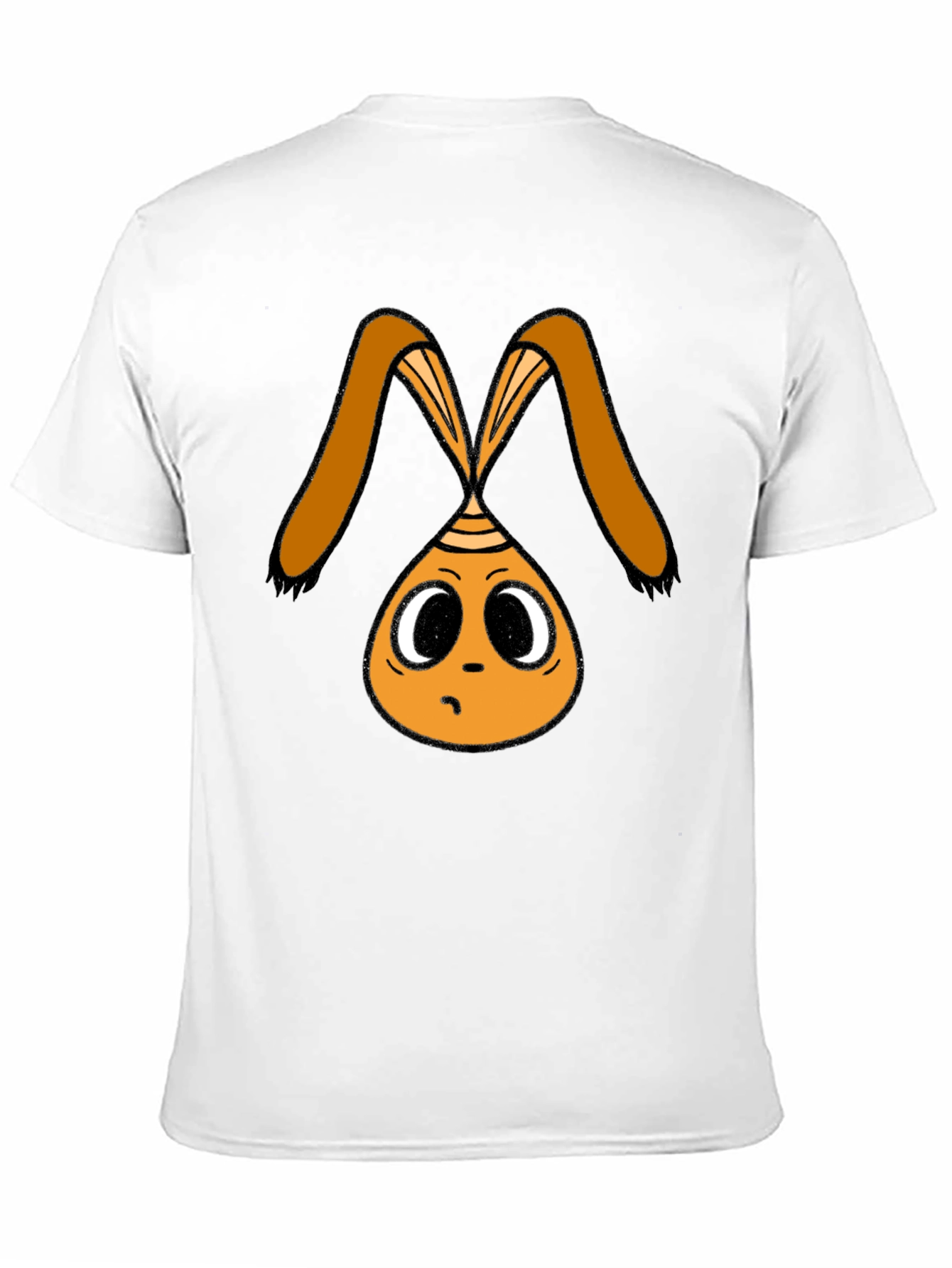 Cartoon Bunny Graphic Black T-Shirt