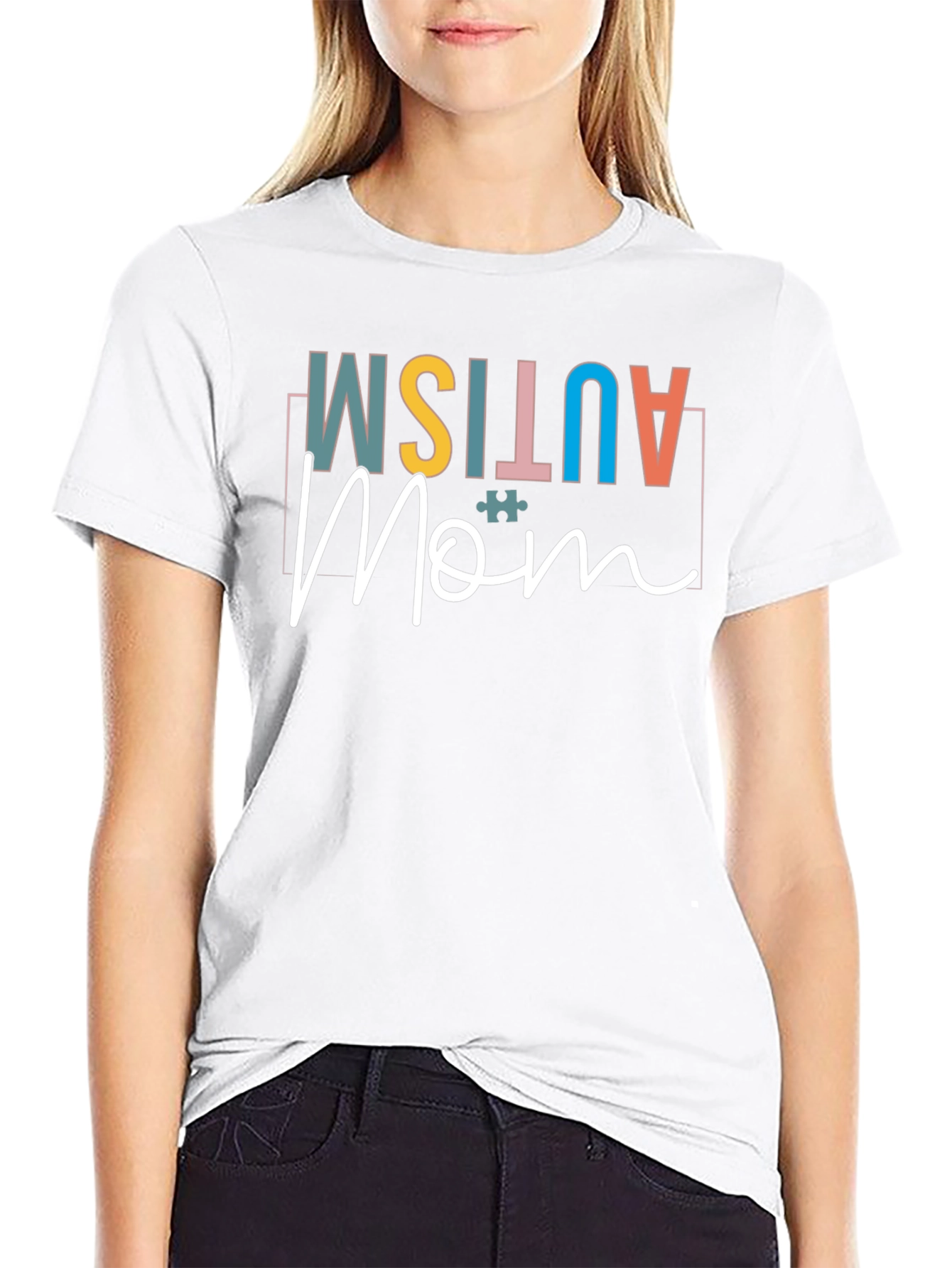 Autism Mom Black Graphic Tee