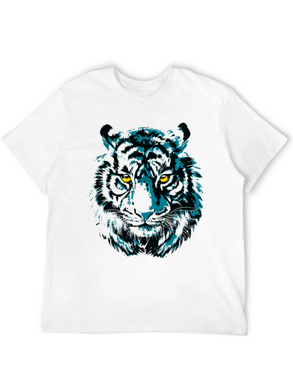 Cool Tiger Graphic Print Black T-Shirt