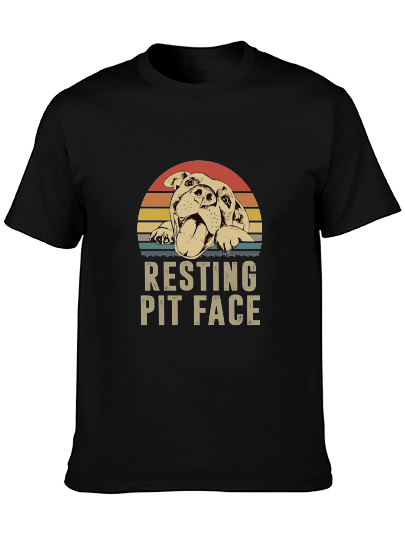 Resting Pit Face T-Shirt - Dog Lover Tee