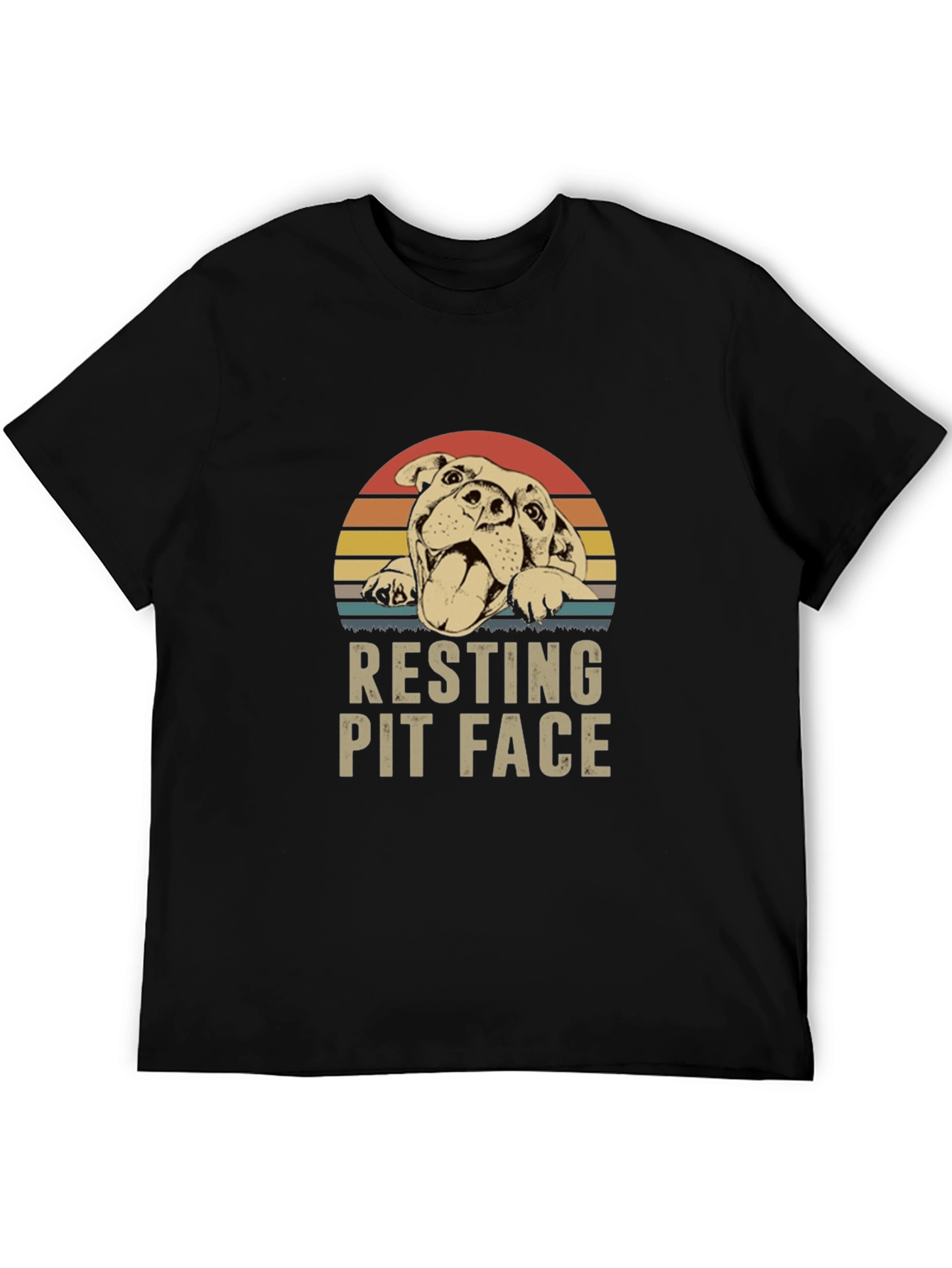 Resting Pit Face T-Shirt - Dog Lover Tee