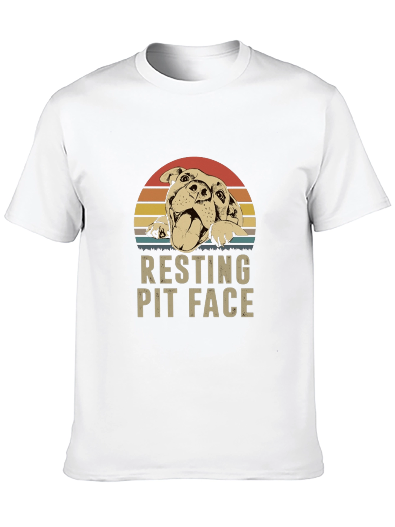 Resting Pit Face T-Shirt - Dog Lover Tee