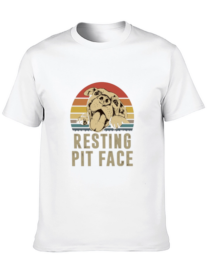 Resting Pit Face T-Shirt - Dog Lover Tee