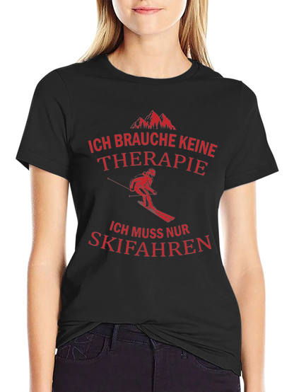 Ski Therapy T-Shirt - Funny Skiing Gift Tee