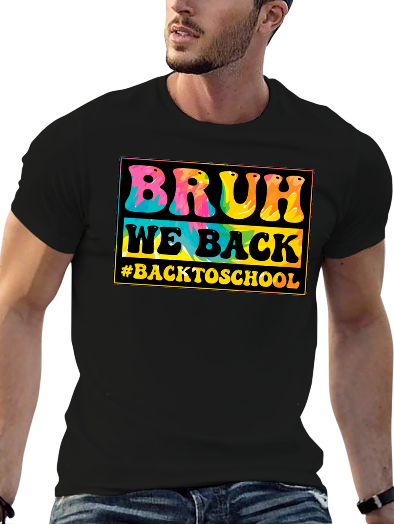 Bruh We Back to School Tie-Dye T-Shirt