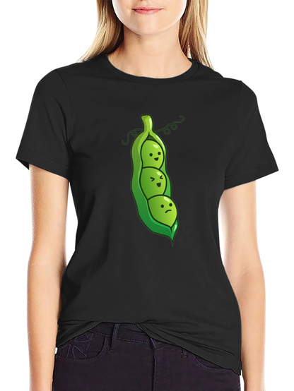 Three Peas in a Pod Graphic Tee - Black