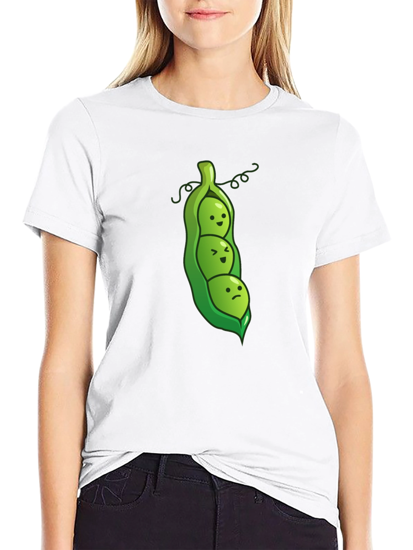 Three Peas in a Pod Graphic Tee - Black