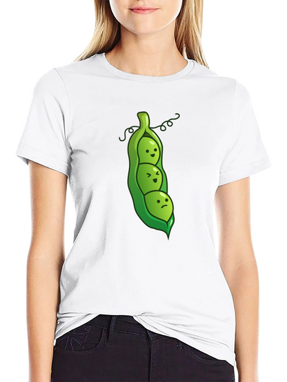 Three Peas in a Pod Graphic Tee - Black