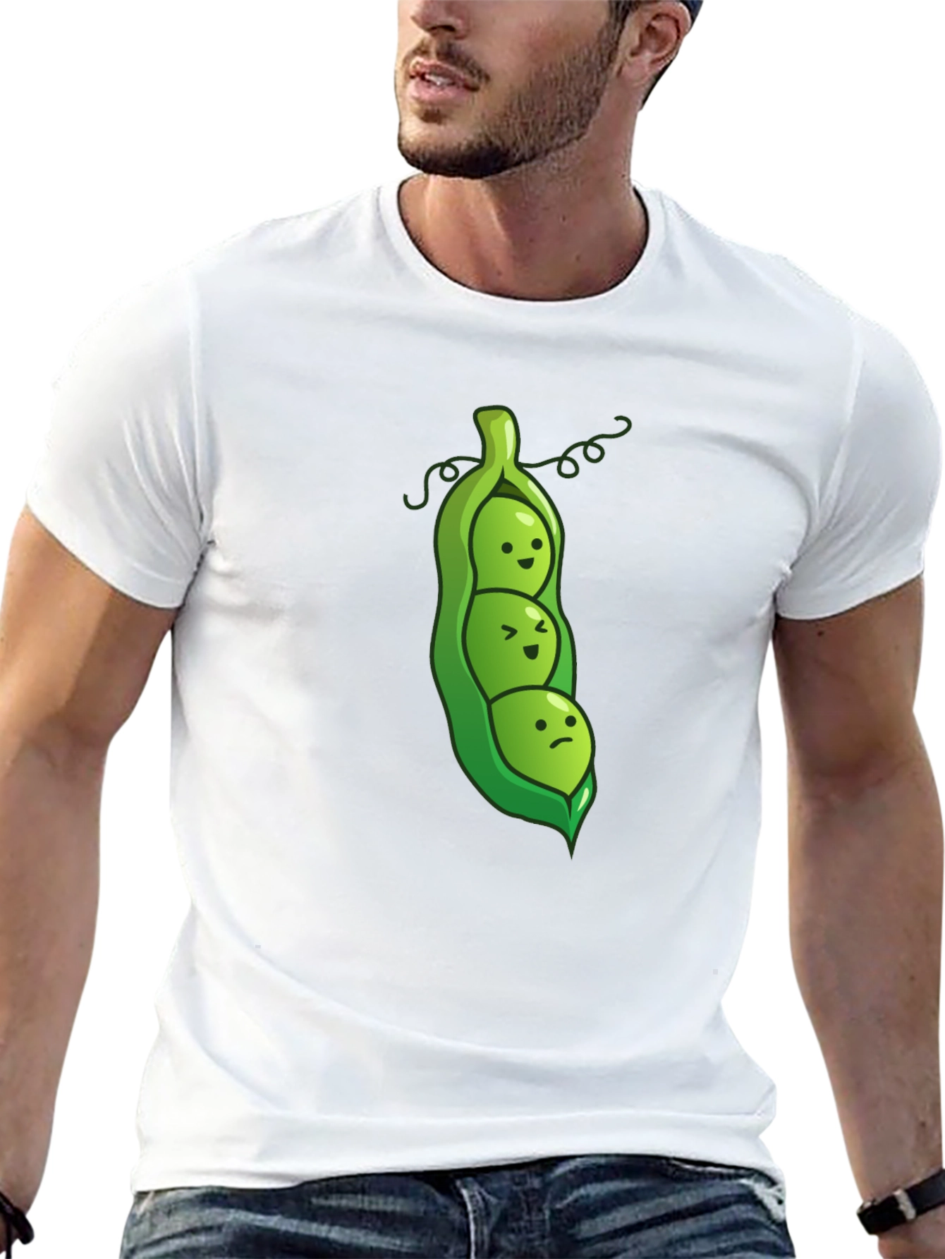Three Peas in a Pod Graphic Tee - Black