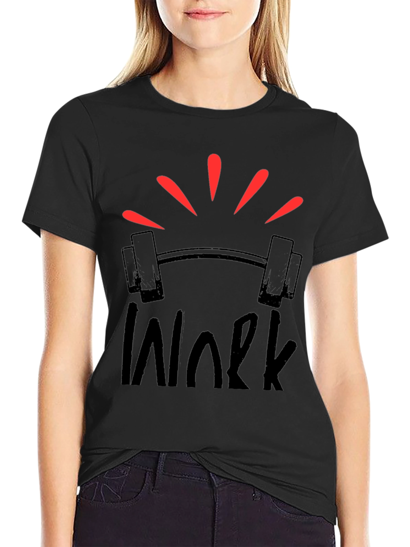 Work Barbell Graphic T-Shirt - Gym Motivation
