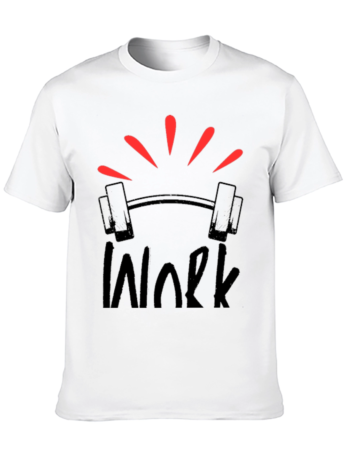Work Barbell Graphic T-Shirt - Gym Motivation