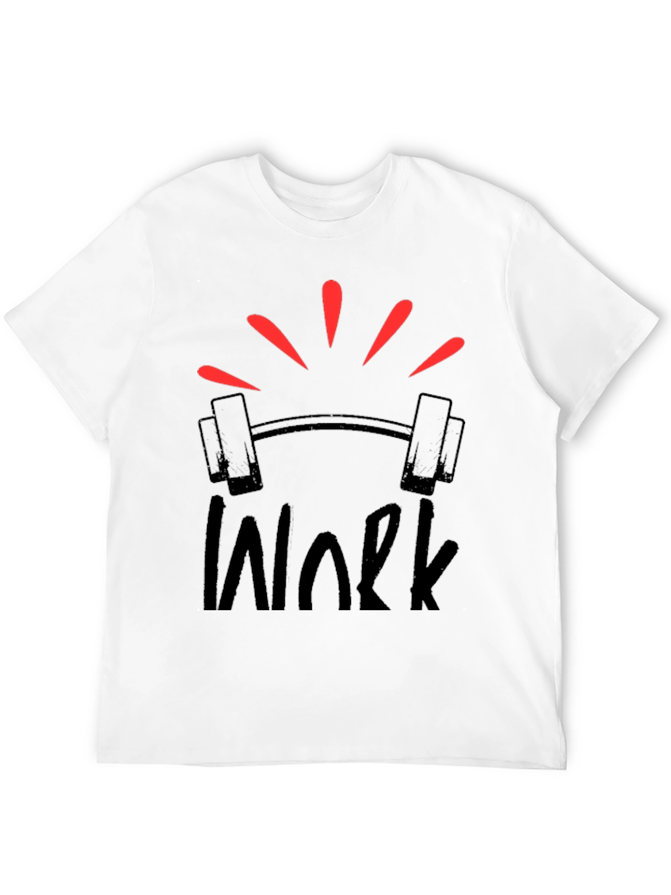 Work Barbell Graphic T-Shirt - Gym Motivation
