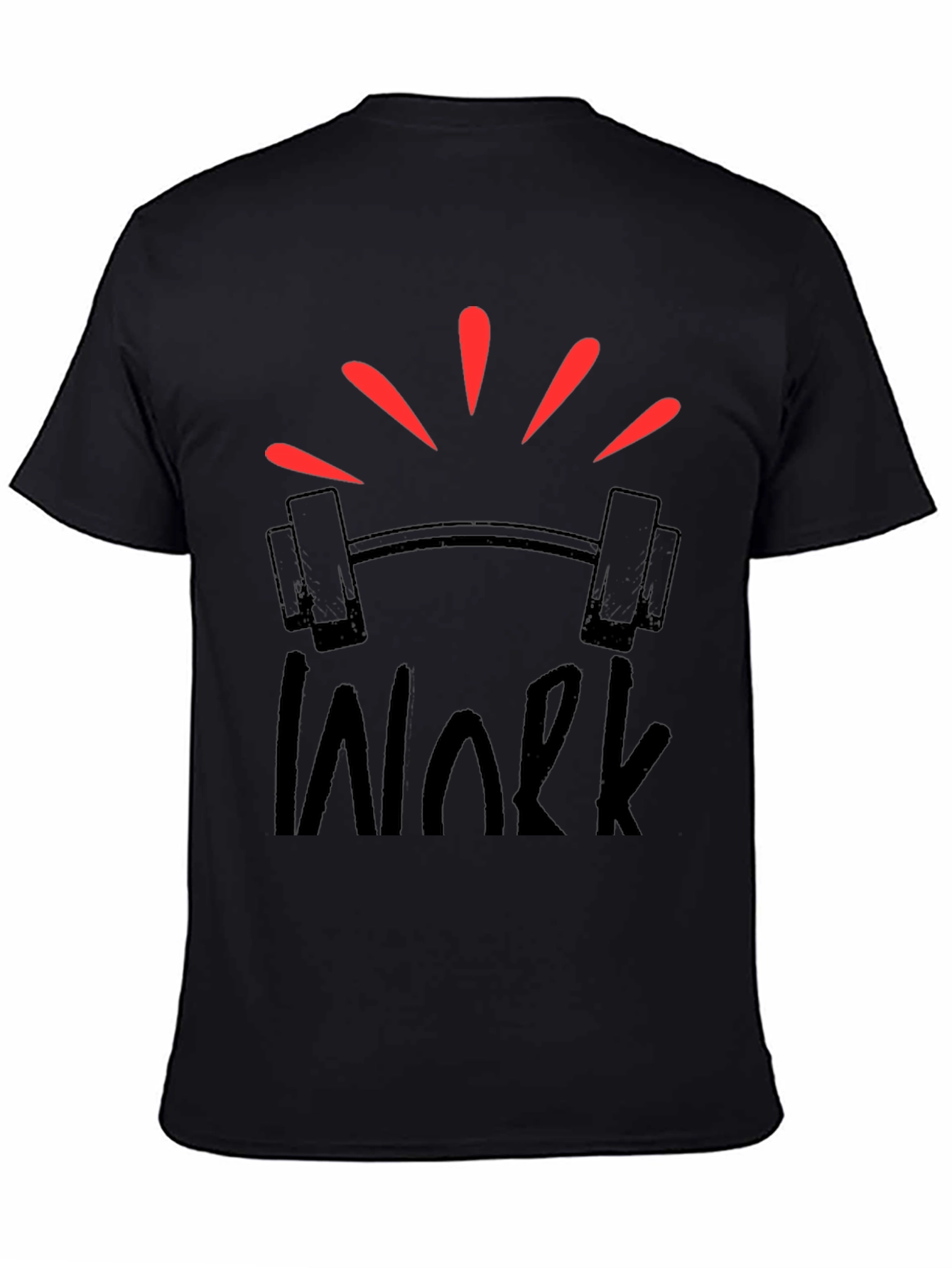 Work Barbell Graphic T-Shirt - Gym Motivation