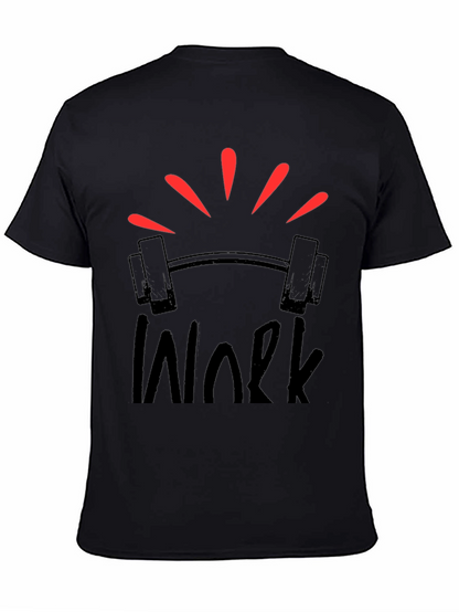 Work Barbell Graphic T-Shirt - Gym Motivation