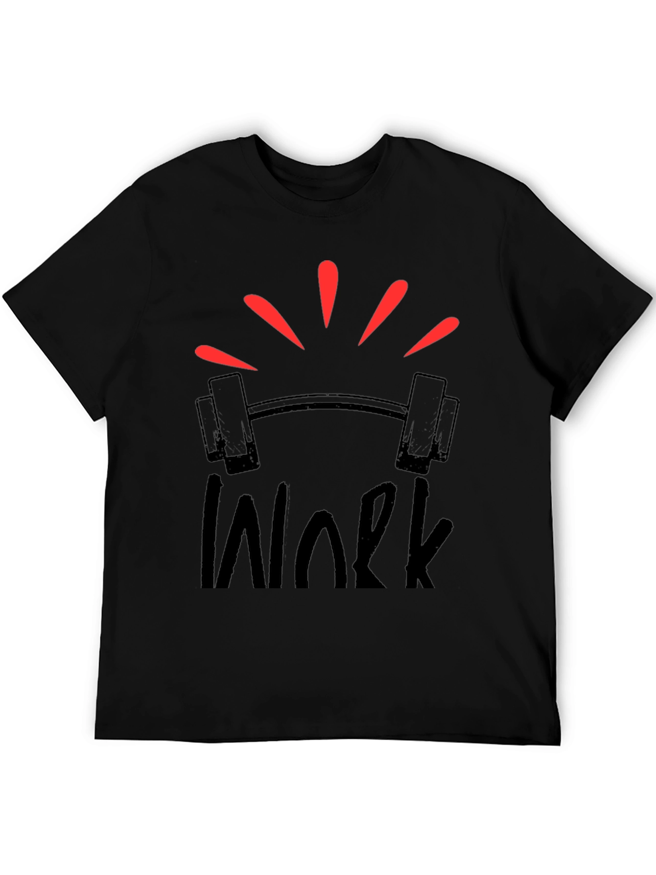Work Barbell Graphic T-Shirt - Gym Motivation