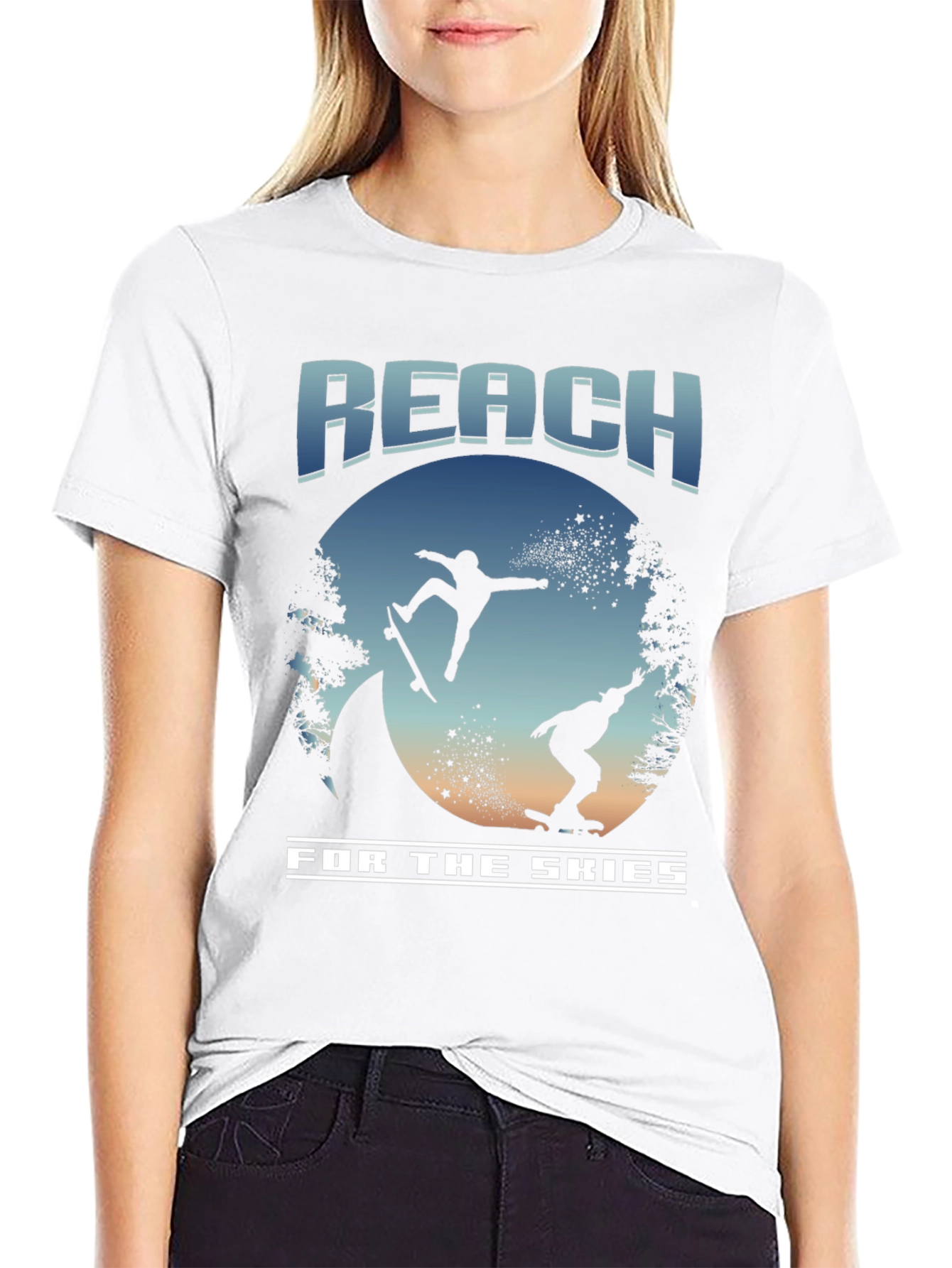 Reach for the Skies Skateboard T-Shirt