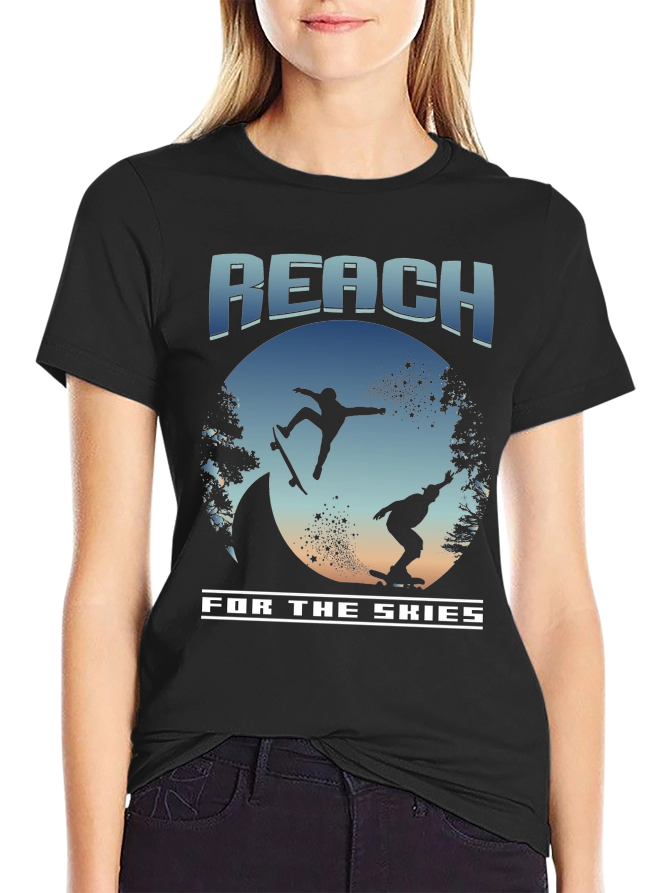 Reach for the Skies Skateboard T-Shirt