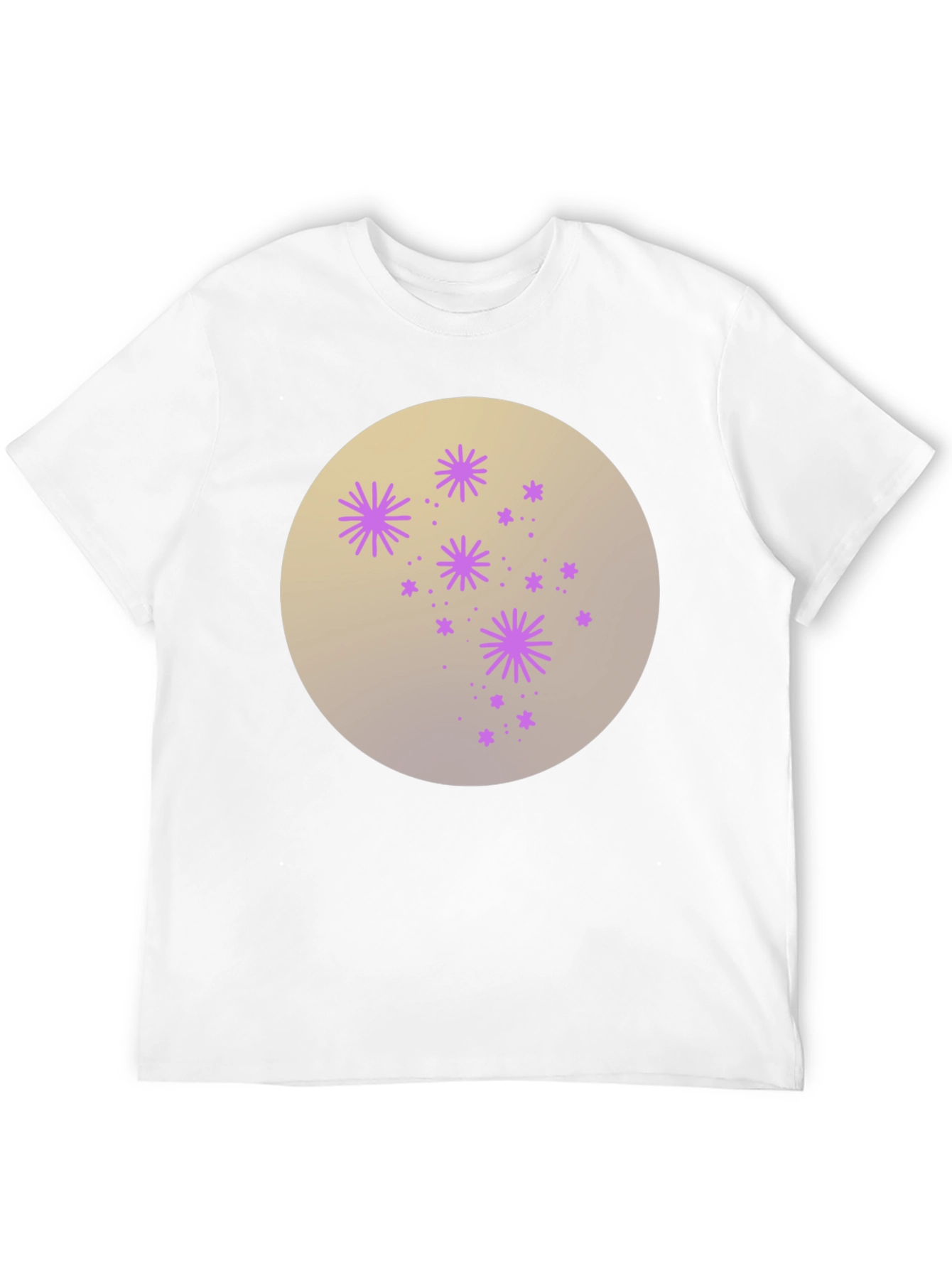 Celestial Starburst Graphic Tee - Black Cotton Blend