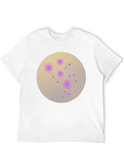 Celestial Starburst Graphic Tee - Black Cotton Blend